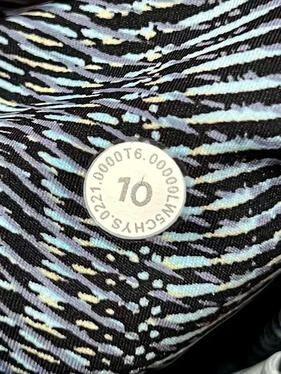 Lululemon Fast and Free Tight 25" Nulux Dimensional Icing Blue Multi Size 10 - Picture 8 of 9